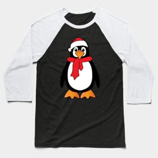 Christmas Penguin Baseball T-Shirt